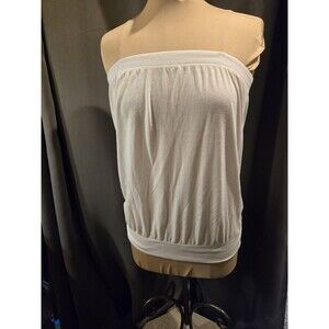 So Authentic American Heritage White Halter, Stretchy Size Small-Large